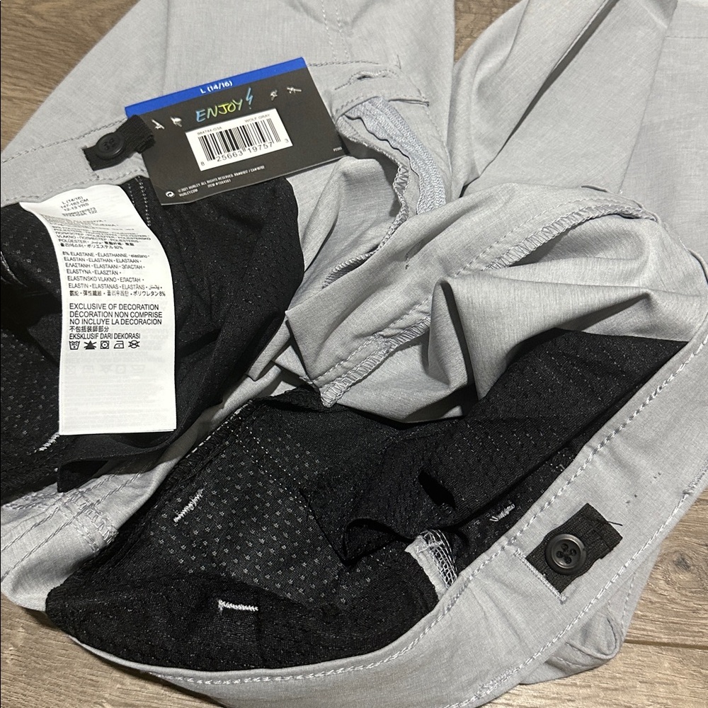 Hurley Light Gray Youth Hybrid Shorts - Picture 5 of 5